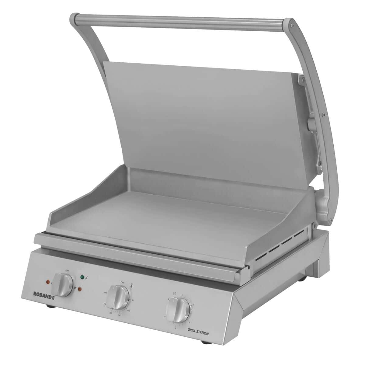 ROBAND | Kontaktgrill | Hamburger Grill - 3,1 kW - oben & unten glatt - Grillfläche: 500x275mm