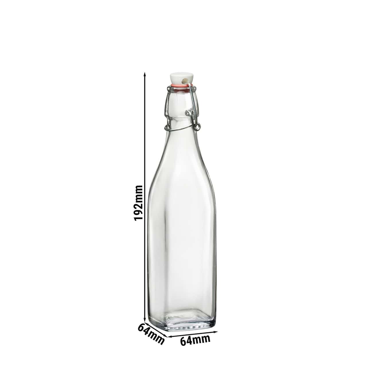 (1 Stück) Glasflasche Bormioli Rocco - DUBLIN - mit Bügelverschluss - 250 ml