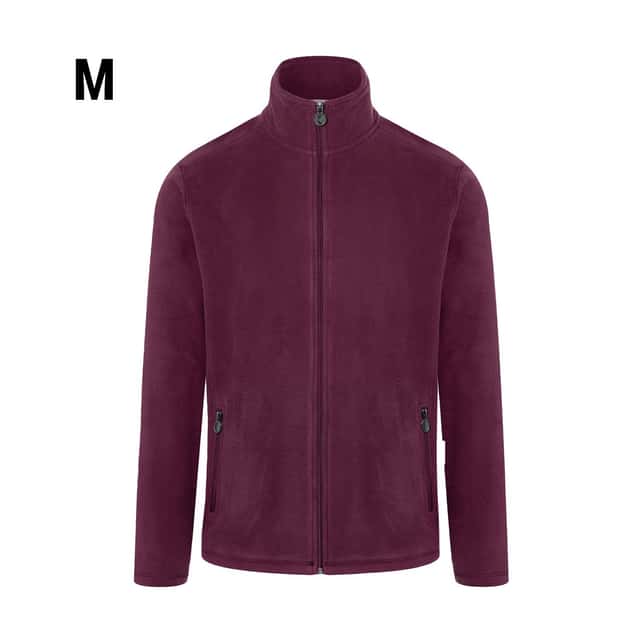 KARLOWSKY | Herren Workwear Fleecejacke Warm-Up - Aubergine - Größe: M