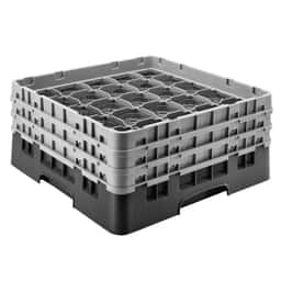 CAMBRO | CAMRACK® - Gläserspülkorb 1/1 - 36 Fächer - mit 2 Extender - 500x500mm - Schwarz