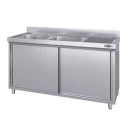 Spülschrank ECO - 1800x700mm - mit 2 Becken links