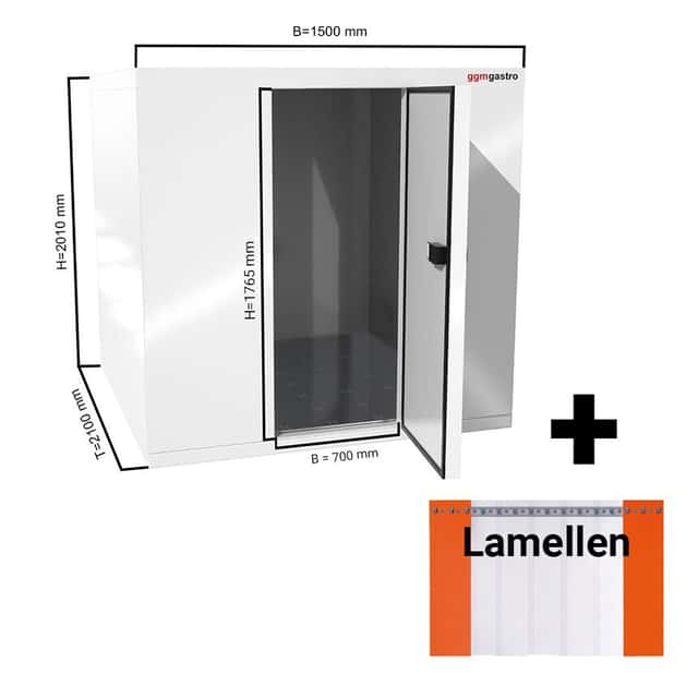 Tiefkühlzelle - 1500x2100mm - 4,2m³ - inkl. Lamellen