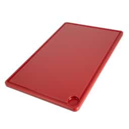 Schneidebrett mit Saftrille - 400x600mm - Dicke 20mm - Rot