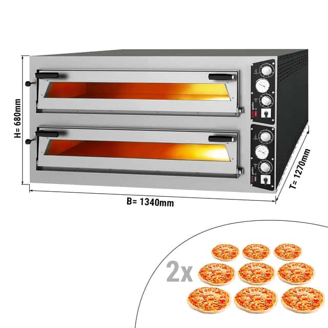 Elektro Pizzaofen - 9+9x 35cm (Breit) - Manuell