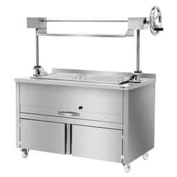 Holzkohlegrill - 1340mm - mit Lift & 1 Schublade