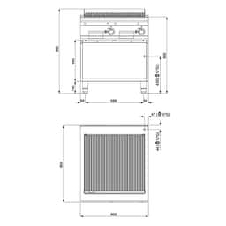 Gas Lavasteingrill - 18 kW - Gusseisenrost