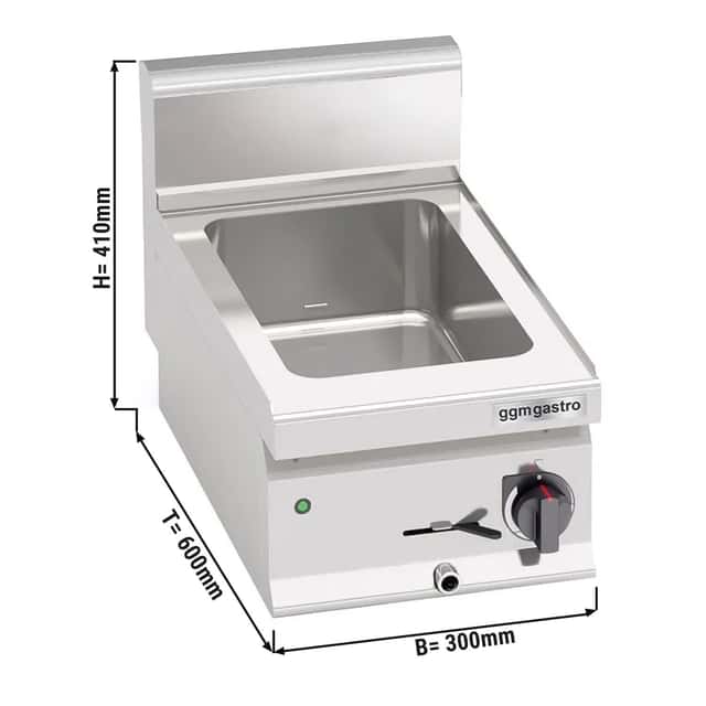 Elektro Bain-Marie - 700 Watt - 3x GN 1/4