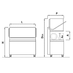 Doppelwandige Doppelkorb-Durchschubspülmaschine - Digital - 22,2 kW - inkl. Entkalker - mit Reiniger-, Klarspüler- & Laugenpumpe