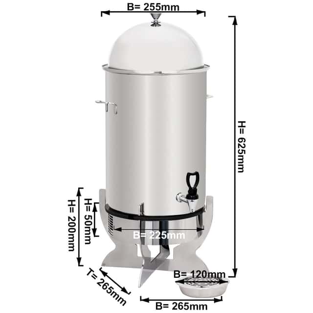 Heißgetränke-Dispenser - mit Induktion - Chrom