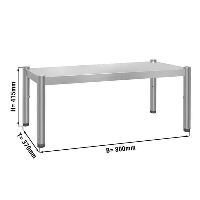 Aufsatzbord PREMIUM - 800x370mm - mit 1 Etage - Höhe: 415mm