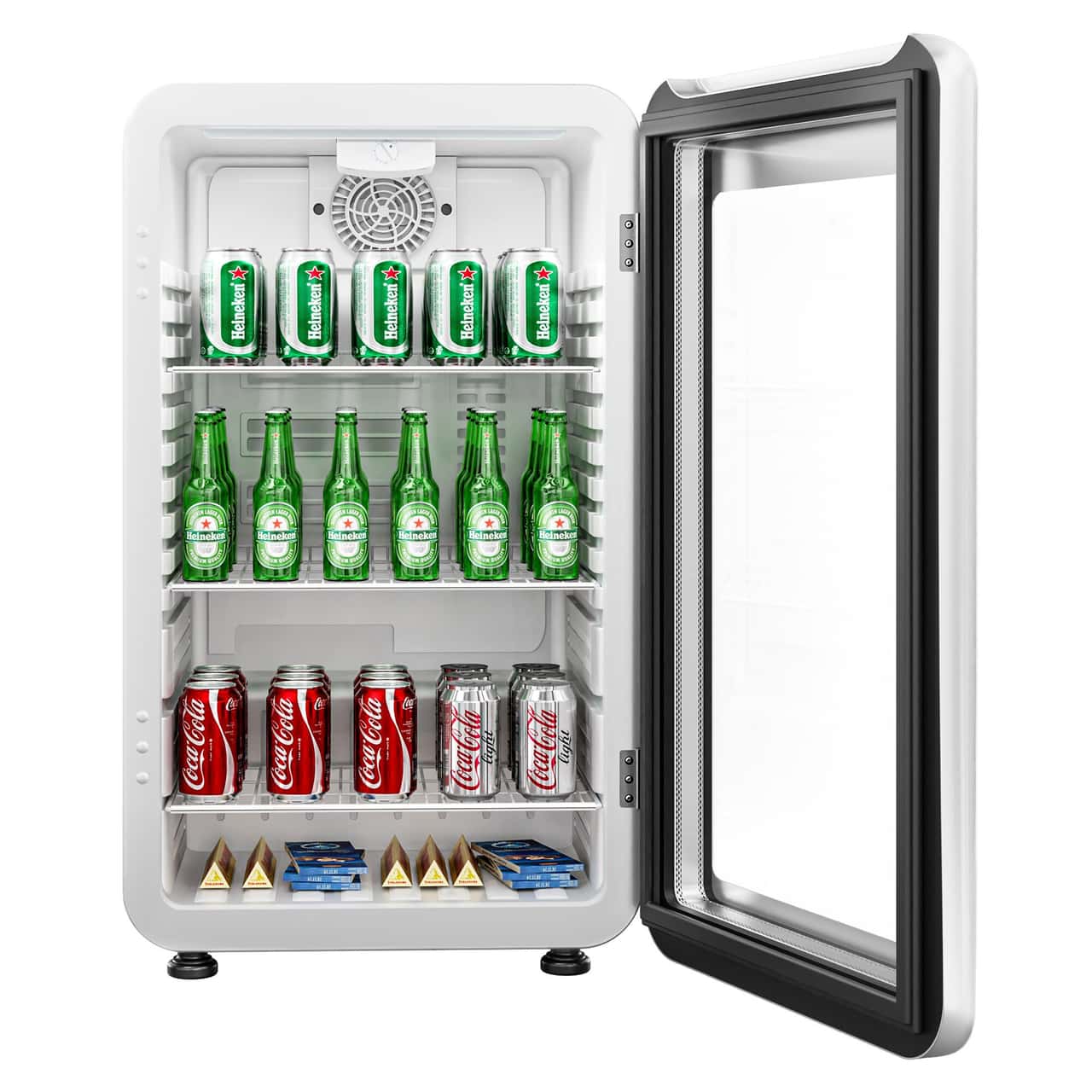 Minibar-Kühlschrank - 500mm - 120 Liter - 1 Glastür & LED-Beleuchtung