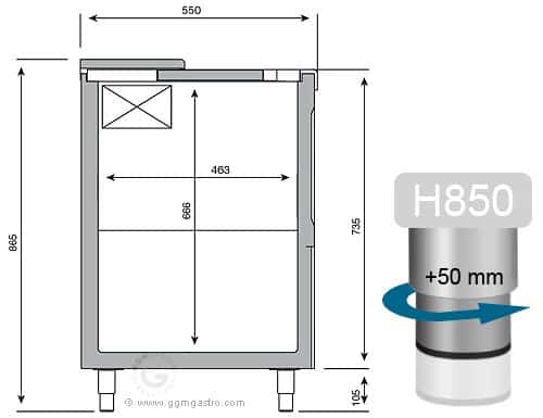 Flaschenkühltruhe - Edelstahl - 620 Liter