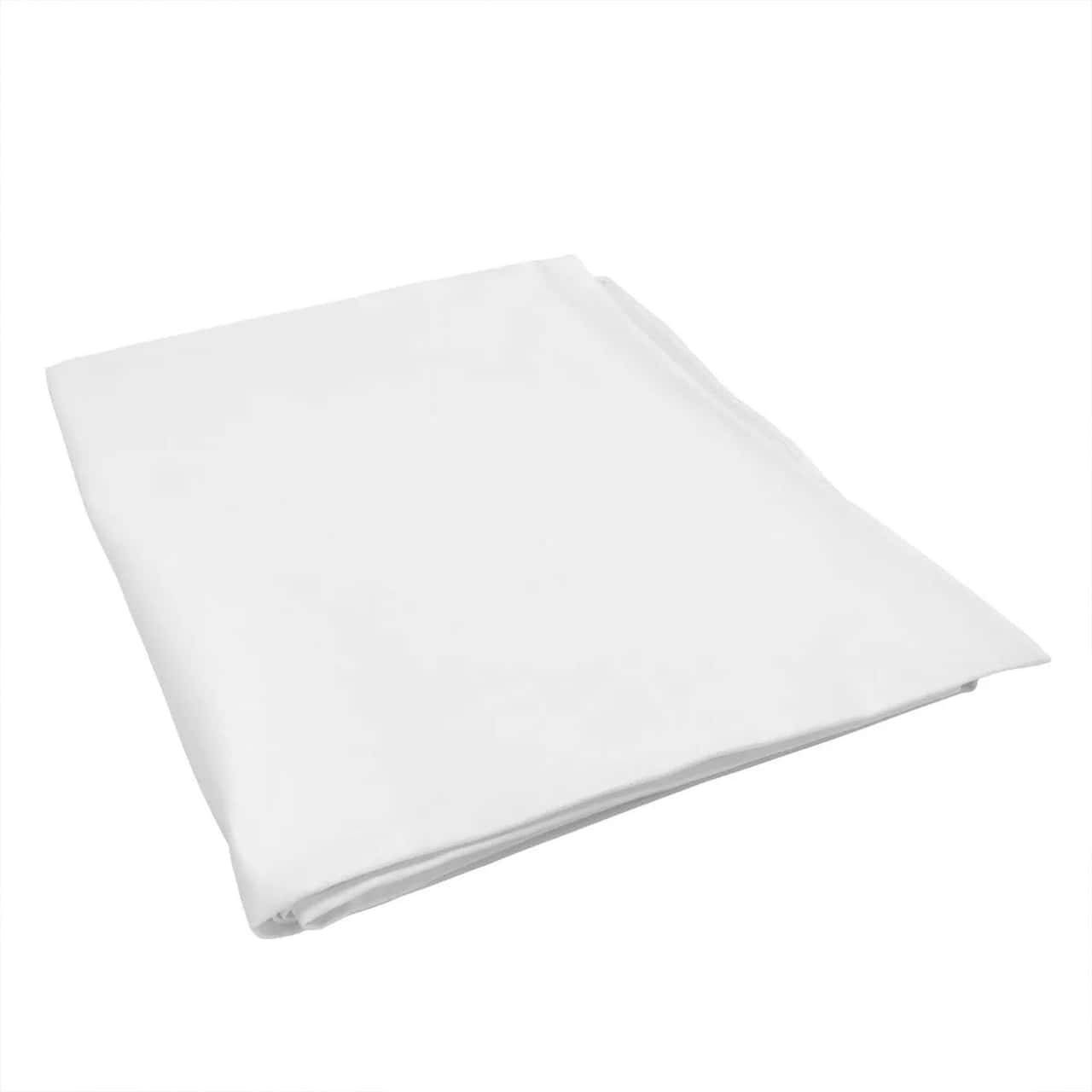 (50 Stück) Damast Mitteldecke Porto - glatt Satin - 100 x 100 cm - Weiß