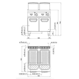 Gas Nudelkocher - 80 Liter - 24kW