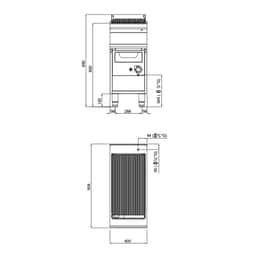 Plynový vodní gril - 12 kW