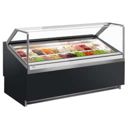 Ice cream counter IVY- 1910mm - air circulation - for 20x 5 Liter containters - Black