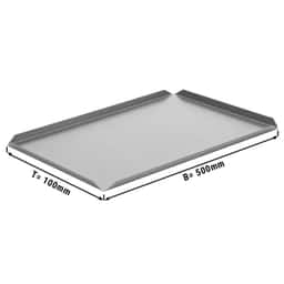 (5 Stück) Konditorei- & Präsentationsplatte aus Aluminium - 500x100x10mm - Silber