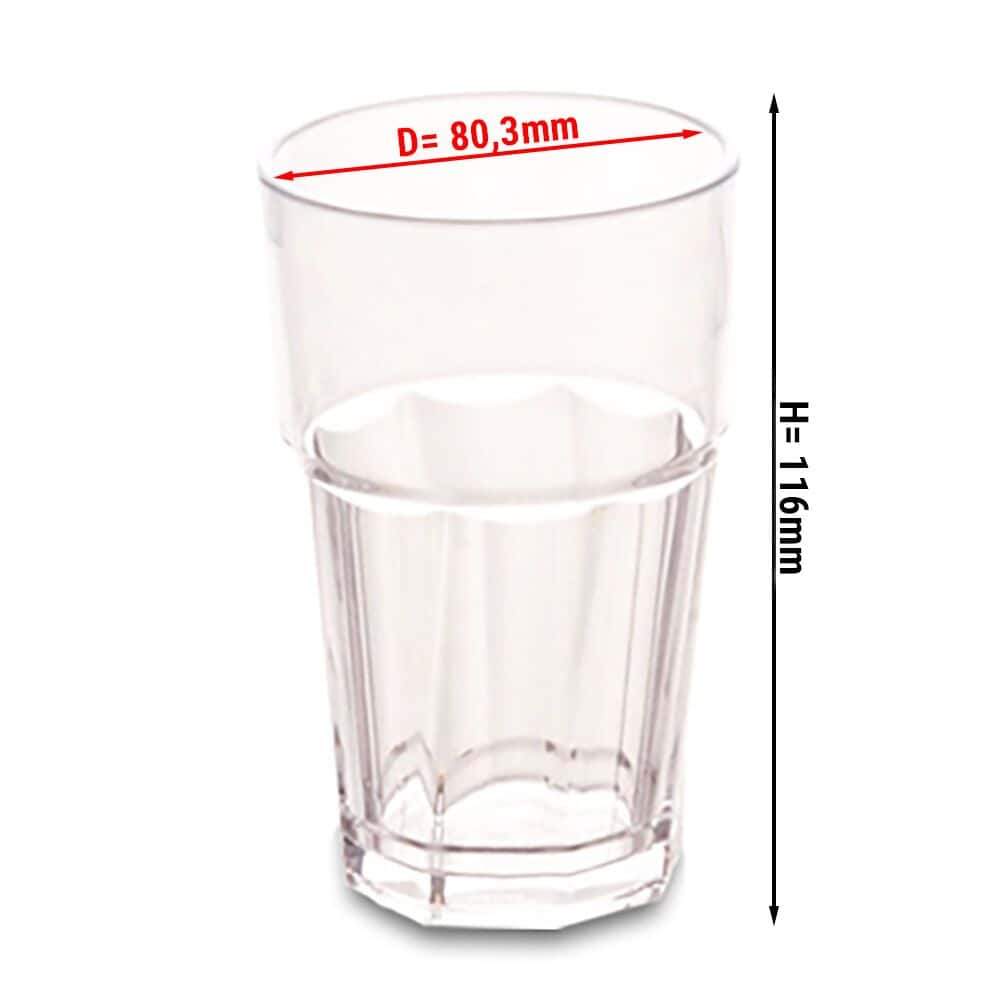 (50 Stück) Polycarbonat Glas - 250 ml