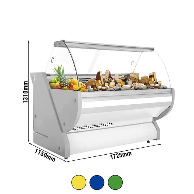 Kühltheke - 1700mm - mit Beleuchtung - Standard mit Frontblende Weiß