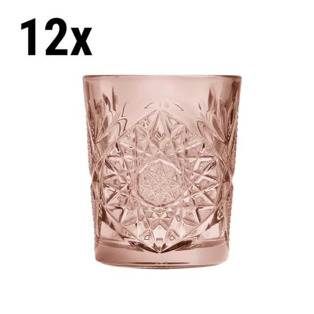 (12 Stück) Allzweck Trinkglas - HOBSTAR - 350 ml - Rosa