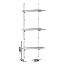 Wandborde PREMIUM - 1200x400mm - mit 3 Etagen