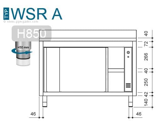 Wärmeschrank PREMIUM - 1000x700mm - mit Aufkantung