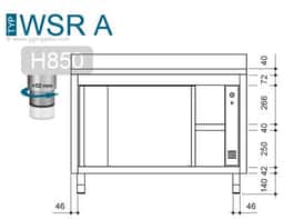 Wärmeschrank PREMIUM - 1000x700mm - mit Aufkantung