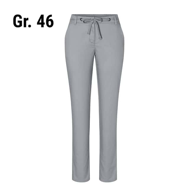 KARLOWSKY | Damen Chinohose Modern-Stretch - Stahlgrau - Größe: 46