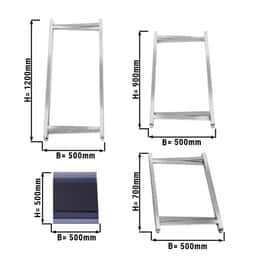 (3 Stück) Beistell-/ Couchtisch Set - klappbar Höhe- 70, 90 & 120 cm