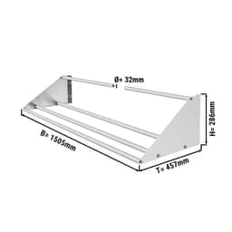 Wall shelf for sink baskets - 1500 mm - with 1 shelf