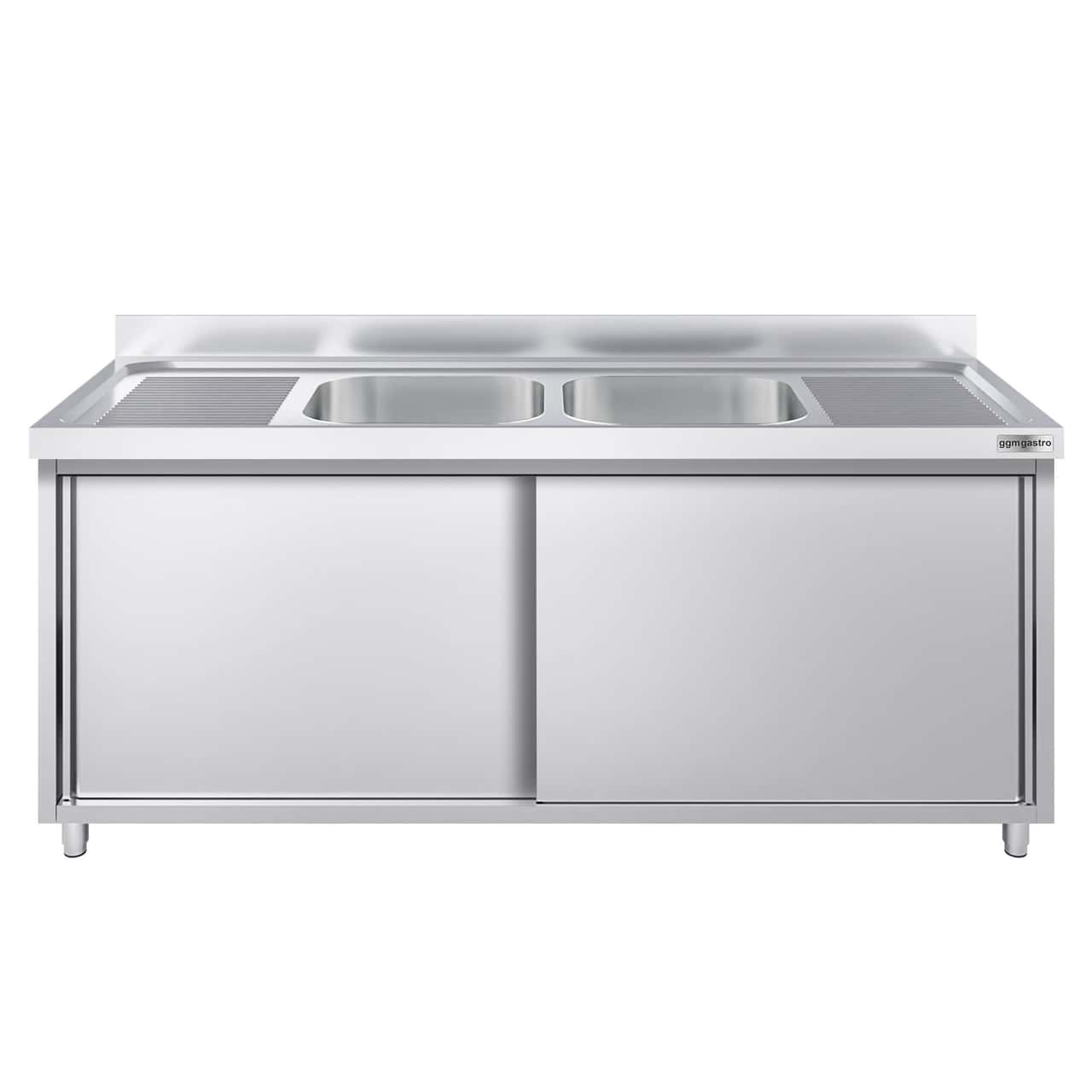 Spülschrank PREMIUM - 2000x700mm - mit 2 Becken mittig