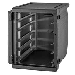 CAMBRO | CAM GOBOX® - Frontloader - EN 60x40 - mit 2er Set Edelstahlschienen - Schwarz