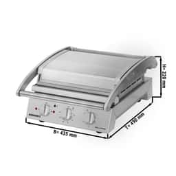 ROBAND | Kontaktgrill | Hamburger Grill - 2,2 kW - oben gerillt & unten glatt - Grillfläche: 375x275mm