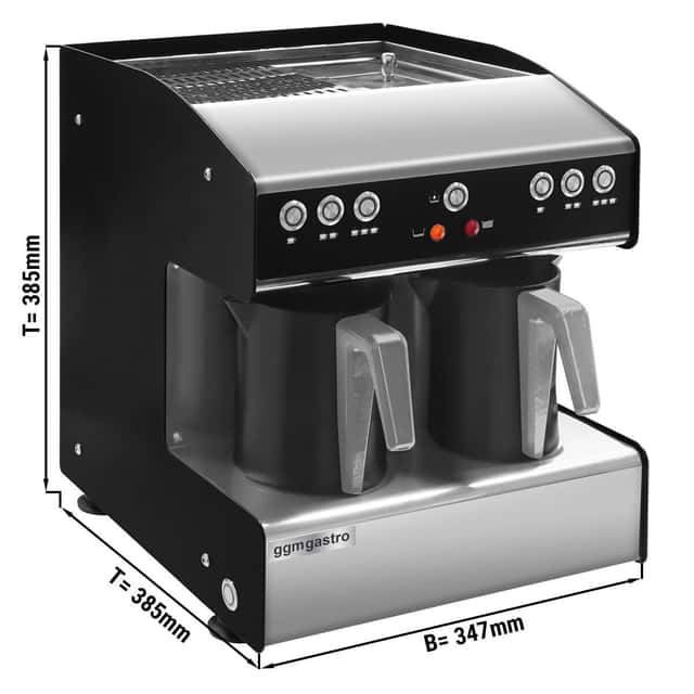 Türkische Kaffee- & Mokka Maschine DUO - 1,3kW - Schwarz / Chrom