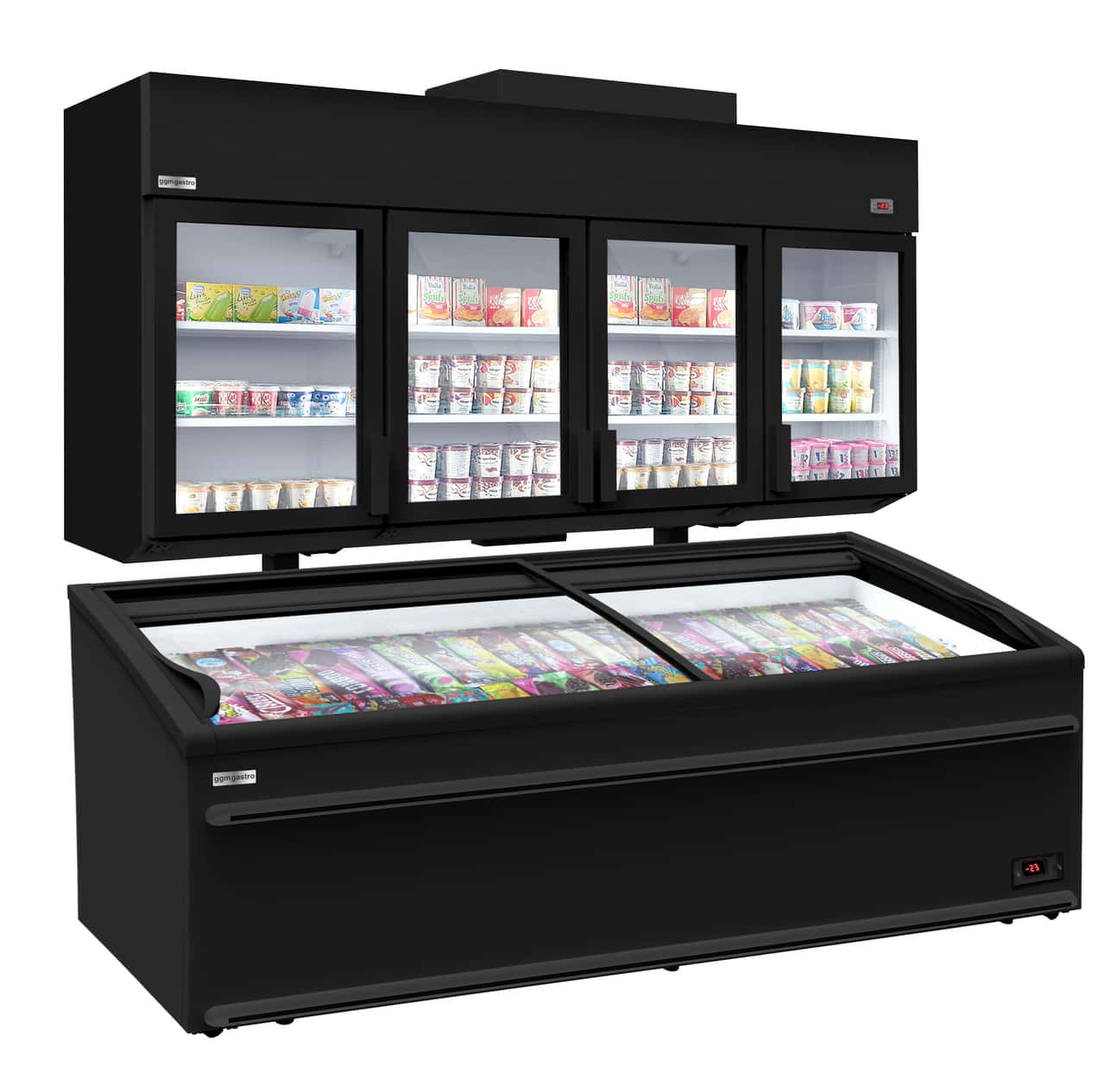 Wall-mounted refrigerated/freezer shelf - 2.5m - -18 ~ -23 °C or -6 ~ 6 °C - incl. freezer island