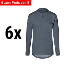 (6 Stück) KARLOWSKY | Langarm Herren Arbeitsshirt Performance - Anthrazit - Größe: XS