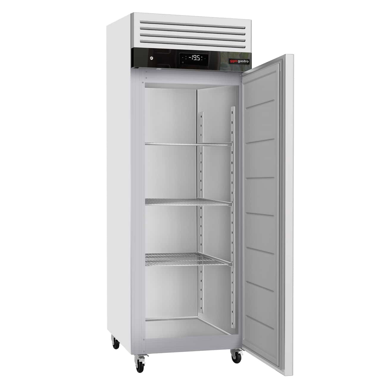 TiefKühlschrank Edelstahl ECO - GN 2/1 - 700 Liter - mit 1 Edelstahltür - Innenseite der Tür aus Kunststoff