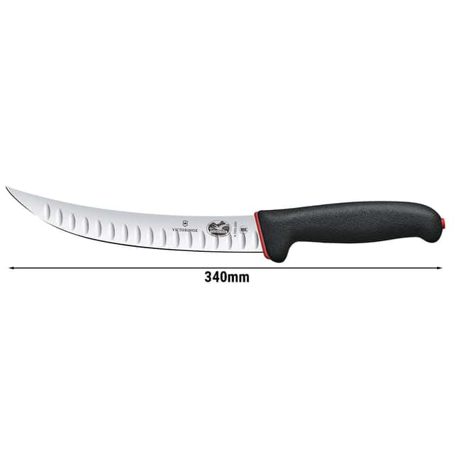 VICTORINOX | FIBROX DUAL GRIP - Schlachtmesser mit Kullenschliff - Klinge: 200mm