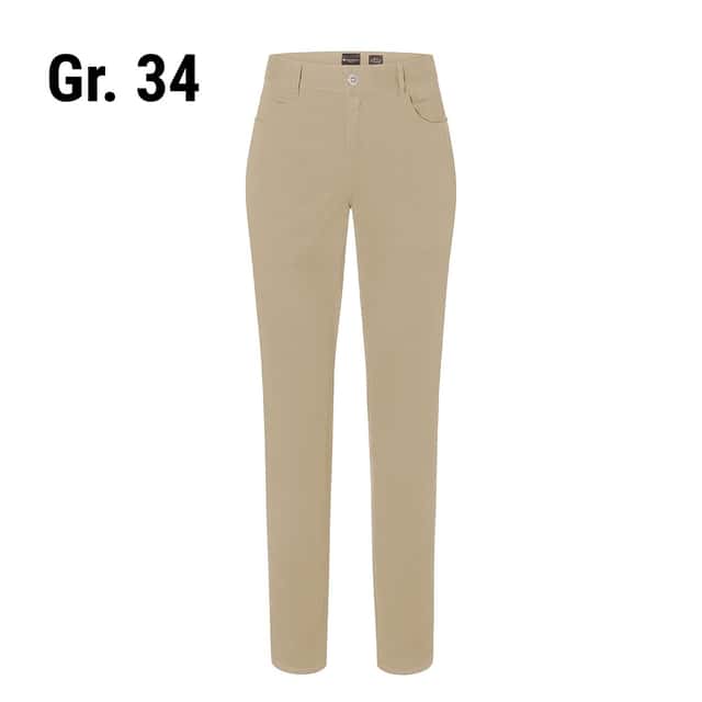 KARLOWSKY | Damen 5-Pocket-Hose - Kieselgrau - Größe: 34