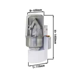 Bäckerei-Teigknetmaschine - 68 Liter / 50 kg - 2 Geschwindigkeiten - mit verlängerten Armen