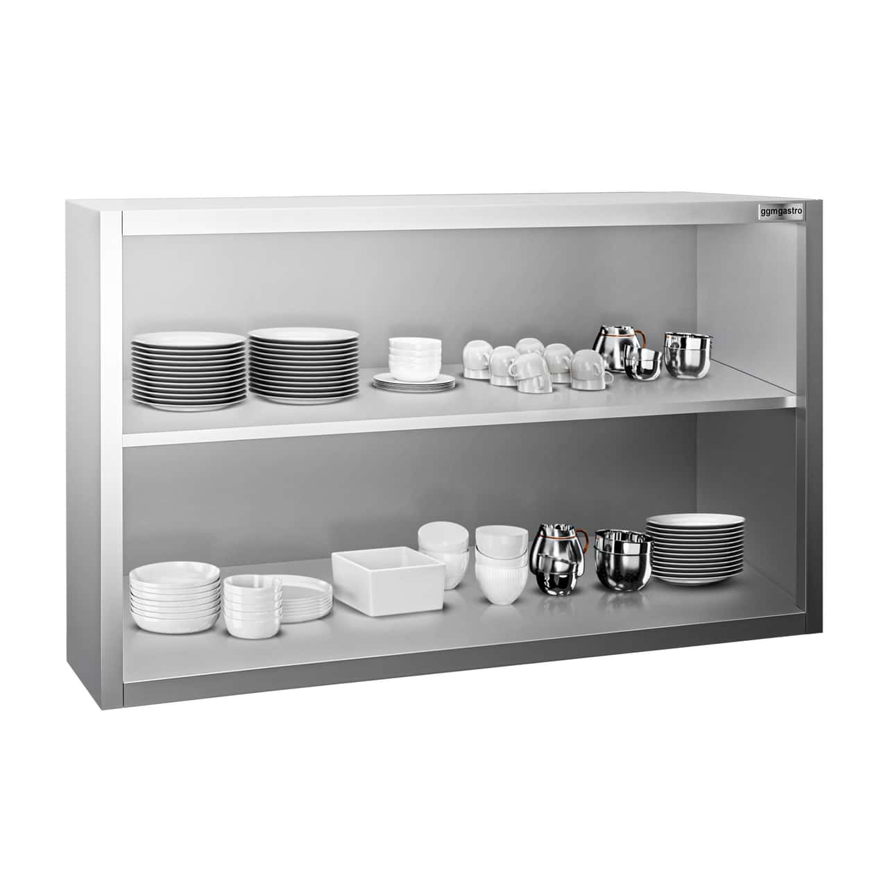 Edelstahl Wandhängeschrank PREMIUM - 1200x400mm - ohne Schiebetür - 800mm hoch