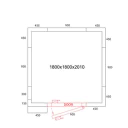 Tiefkühlzelle - 1800x1800mm - 4,30m³ - inkl. Tiefkühlaggregat & Lamellen