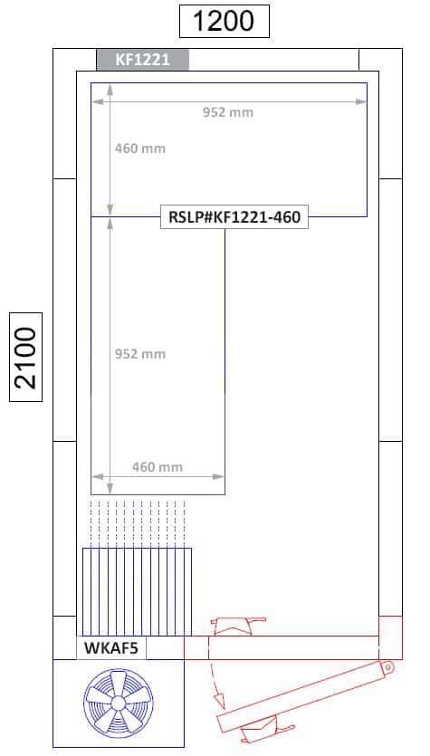 Regalset Aluminium - L-Form - Bautiefe: 460 mm