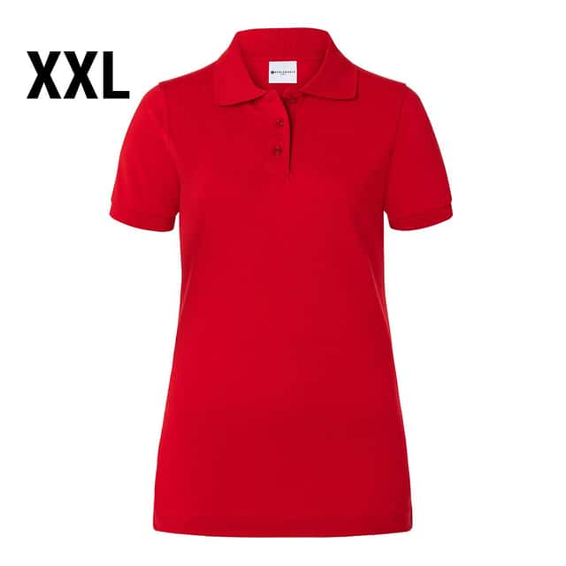 KARLOWSKY | Damen Workwear Poloshirt Basic - Rot - Größe: 2XL