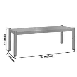 Aufsatzbord ECO - 1000x370mm - mit 1 Etage - - Höhe: 415mm