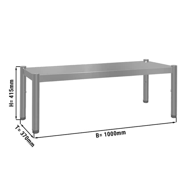 Aufsatzbord ECO - 1000x370mm - mit 1 Etage - - Höhe: 415mm