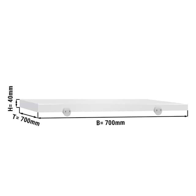 Schneideplatte für Arbeitstisch - 700x700mm - Weiß