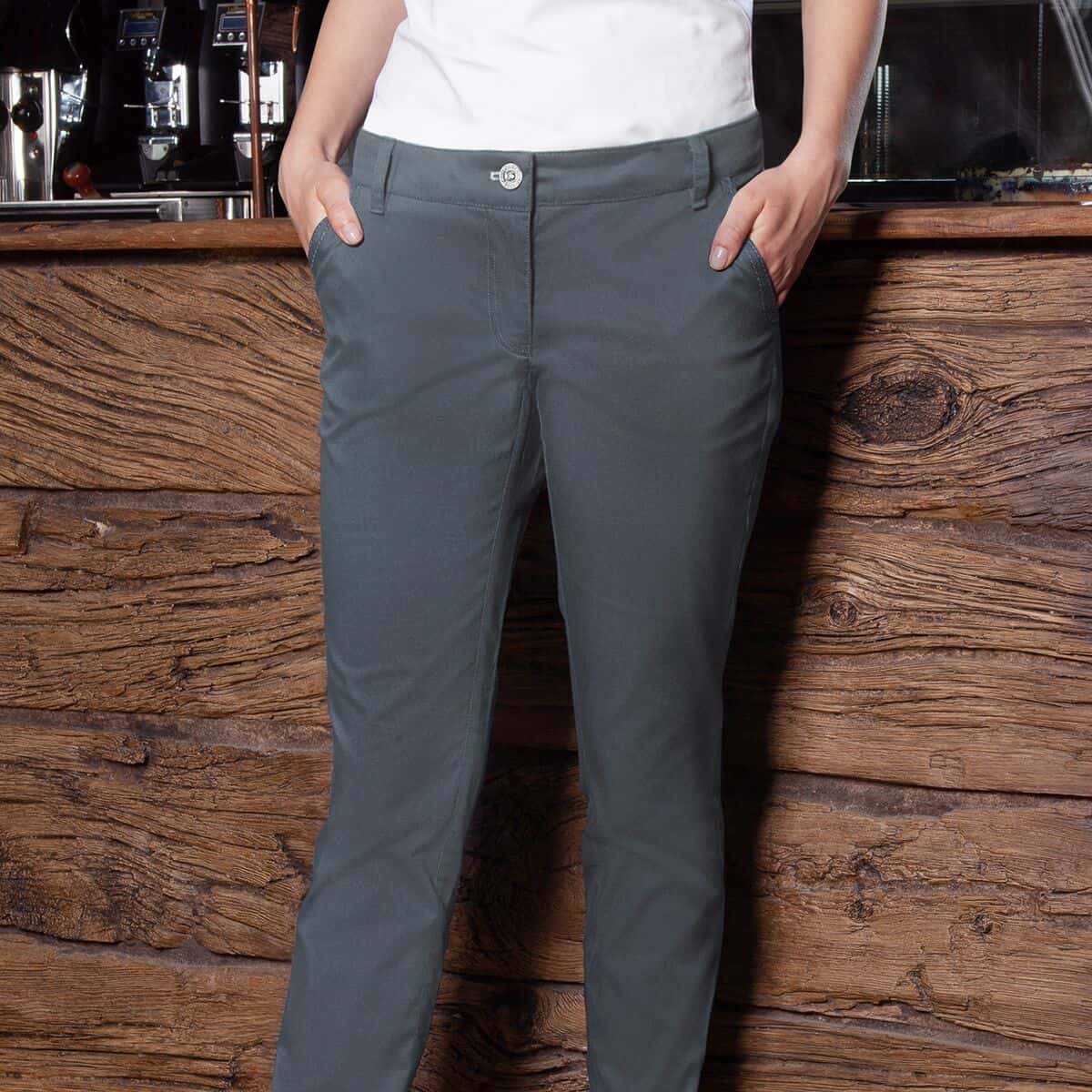 (6 Stück) KARLOWSKY | Damen 5-Pocket-Hose - Anthrazit - Größe: 34