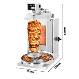 Gas Gyros-/ Dönergrill - 1 Brenner - max. 5 kg - inkl. Flügeltüren