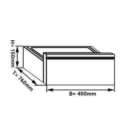 Schubladenblock PREMIUM - 1 Schublade - Unterbaumodul 400x760mm - für ATK 800mm tief